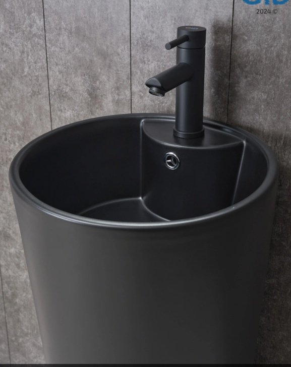 Раковина GID-ceramic Nb131bm с пьедесталом круглая 40, керамика