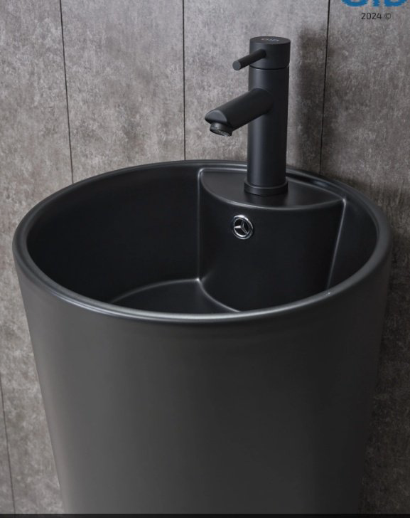 Раковина GID-ceramic Nb131bm с пьедесталом круглая 40, керамика купить,452924