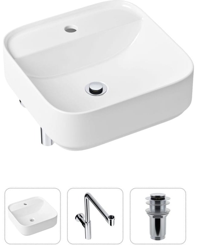 Раковина Lavinia Boho Bathroom Sink 21520315 накладная квадратная 42, санфарфор купить,NaN