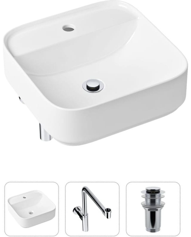 Раковина Lavinia Boho Bathroom Sink 21520315 накладная квадратная 42, санфарфор купить,NaN