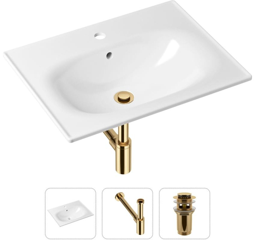 Раковина Lavinia Boho Bathroom Sink 21520441 врезная прямоугольная 46, фарфор купить,NaN