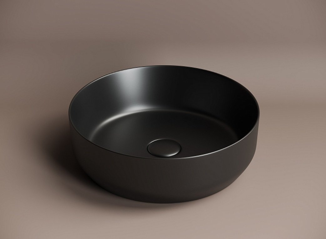 Раковина Ceramicanova CN6022MB накладная круглая 39, санфарфор