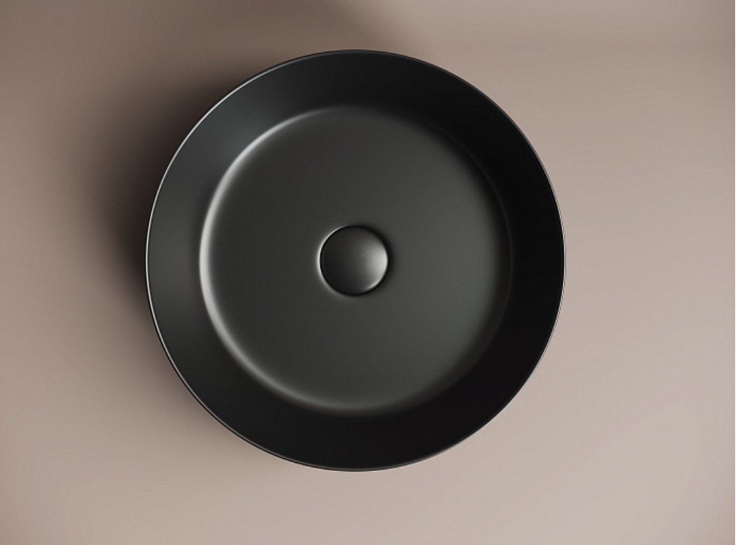 Раковина Ceramicanova CN6022MB накладная круглая 39, санфарфор