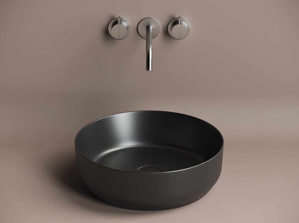 Раковина Ceramicanova CN6022MB накладная круглая 39, санфарфор