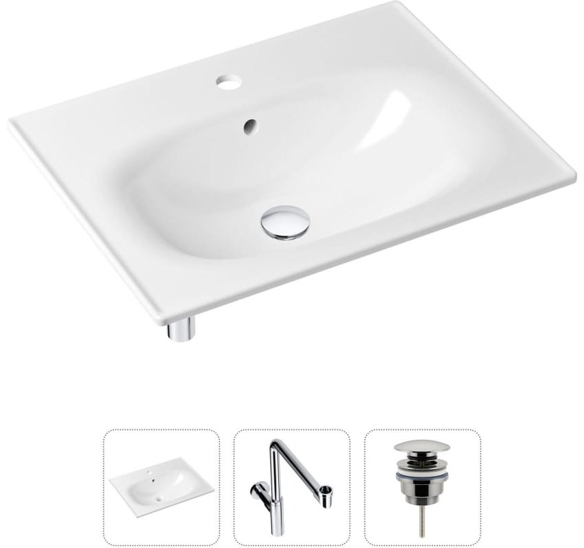 Раковина Lavinia Boho Bathroom Sink 21520478 врезная прямоугольная 46, фарфор купить,NaN