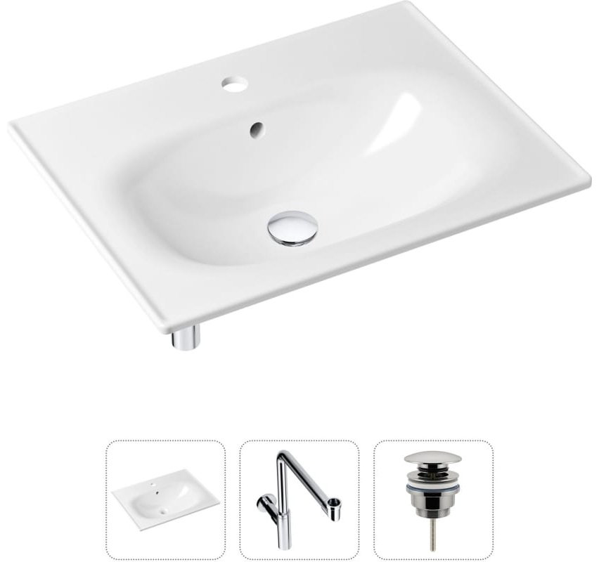 Раковина Lavinia Boho Bathroom Sink 21520478 врезная прямоугольная 46, фарфор купить,NaN