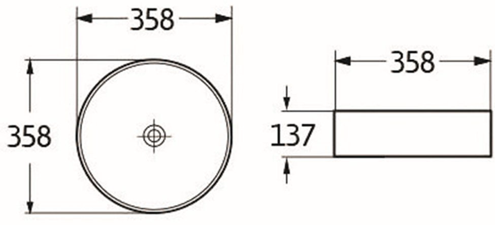 Раковина Ceramicanova CN6032MW накладная круглая 35.8, мрамор купить,189200