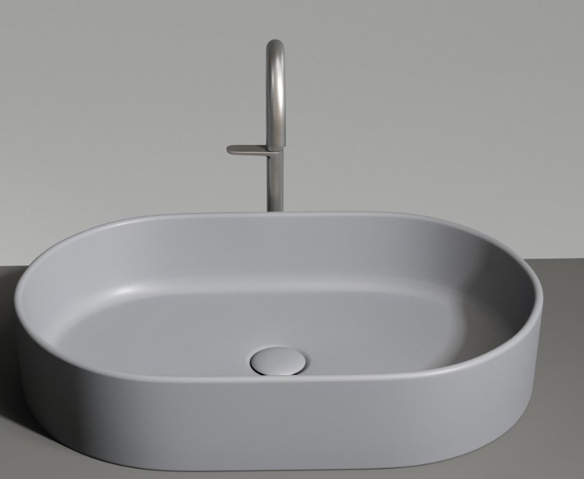 Раковина Ceramicanova CN6048MH накладная овальная 60, санфарфор