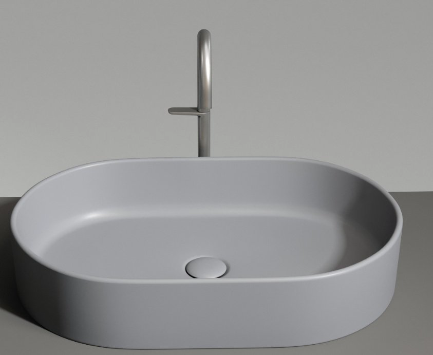 Раковина Ceramicanova CN6048MH накладная овальная 60, санфарфор купить,298798