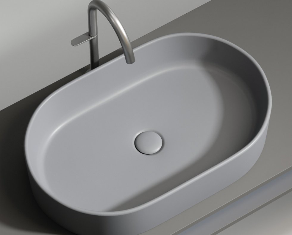 Раковина Ceramicanova CN6048MH накладная овальная 60, санфарфор купить,298798