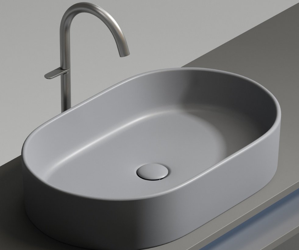 Раковина Ceramicanova CN6048MH накладная овальная 60, санфарфор