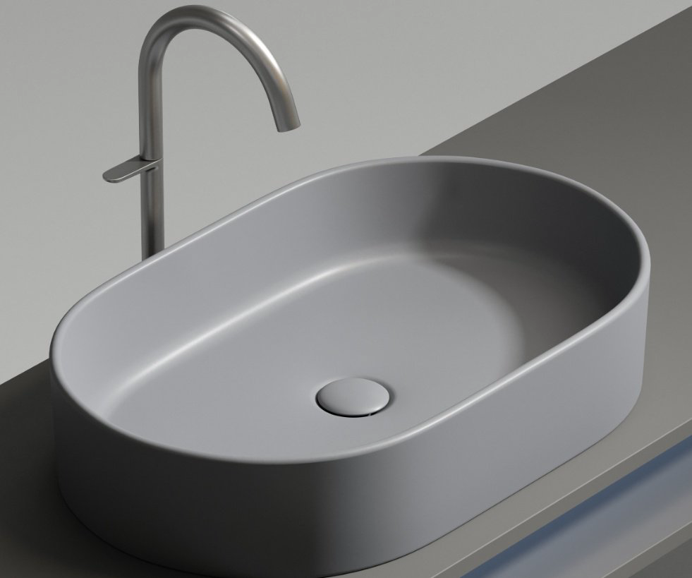Раковина Ceramicanova CN6048MH накладная овальная 60, санфарфор купить,298798