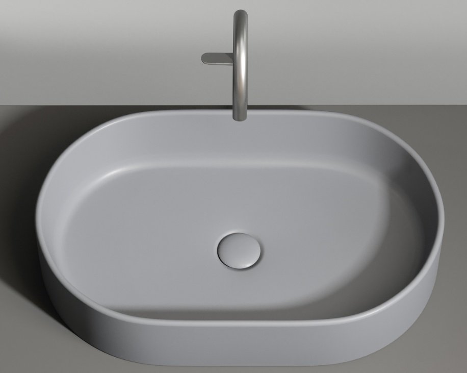 Раковина Ceramicanova CN6048MH накладная овальная 60, санфарфор