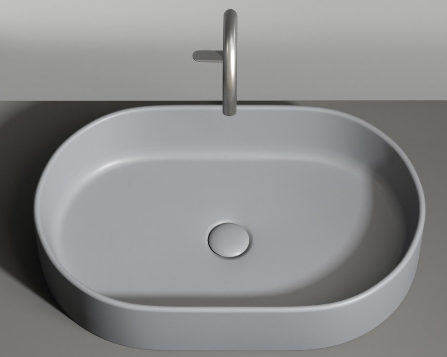 Раковина Ceramicanova CN6048MH накладная овальная 60, санфарфор купить,298798