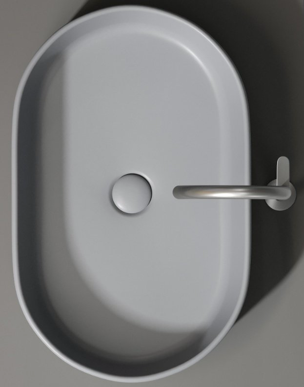 Раковина Ceramicanova CN6048MH накладная овальная 60, санфарфор купить,298798