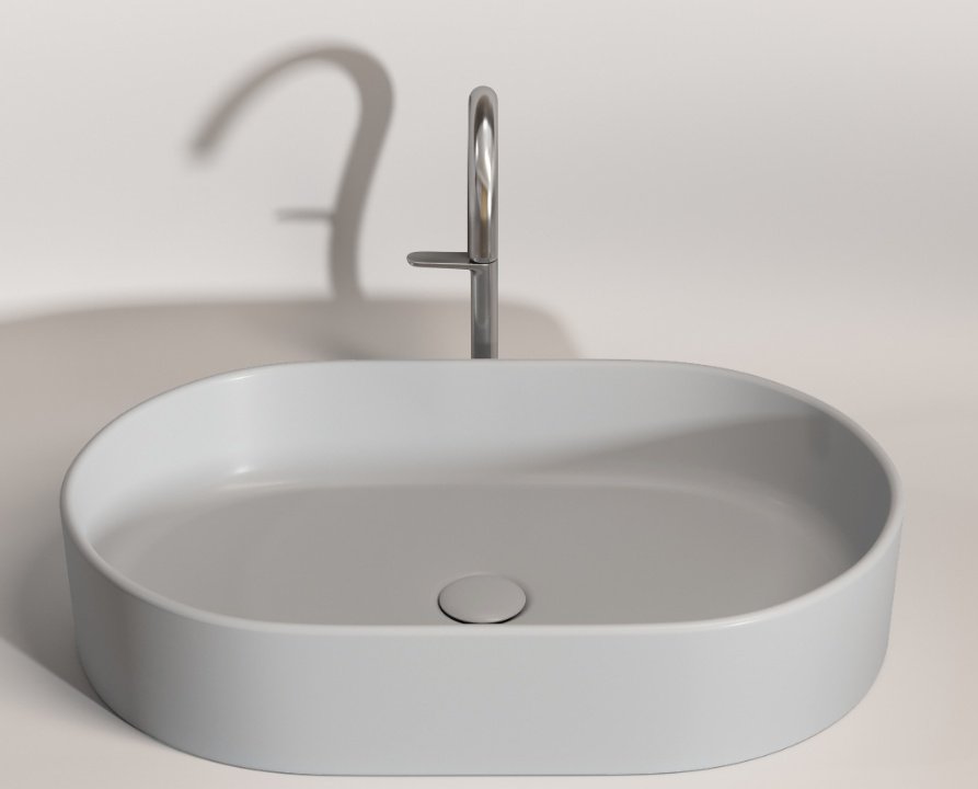 Раковина Ceramicanova CN6048MSG накладная овальная 60, санфарфор