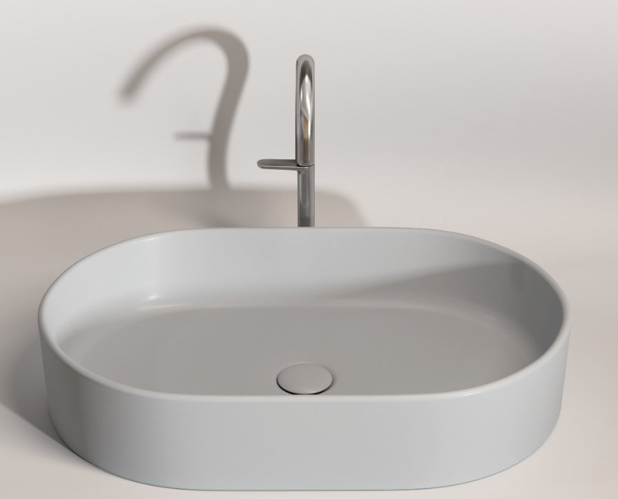 Раковина Ceramicanova CN6048MSG накладная овальная 60, санфарфор купить,298798
