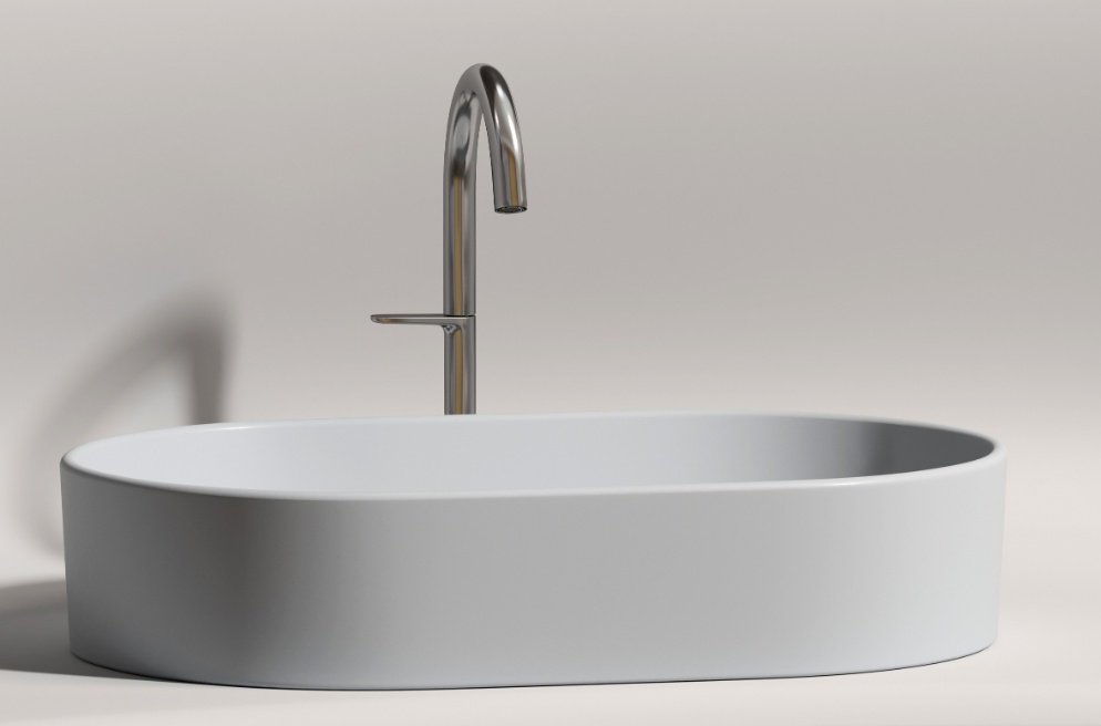 Раковина Ceramicanova CN6048MSG накладная овальная 60, санфарфор