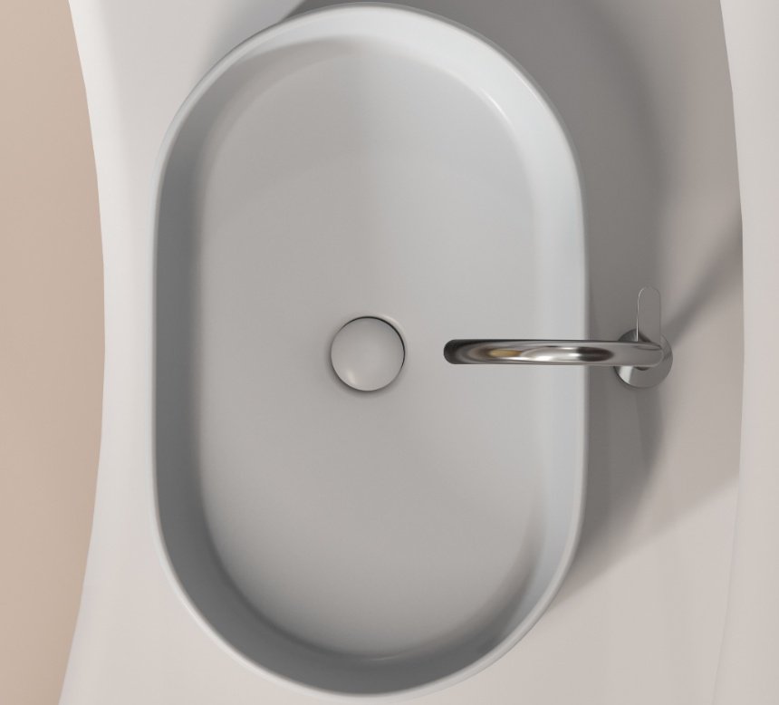 Раковина Ceramicanova CN6048MSG накладная овальная 60, санфарфор