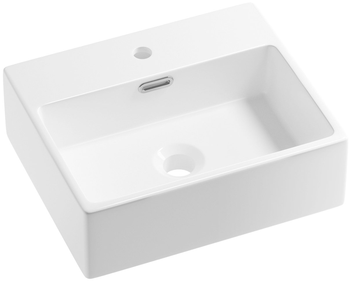 Раковина Wellsee Graceful Pro 150902001 накладная прямоугольная 42, фаянс купить,0