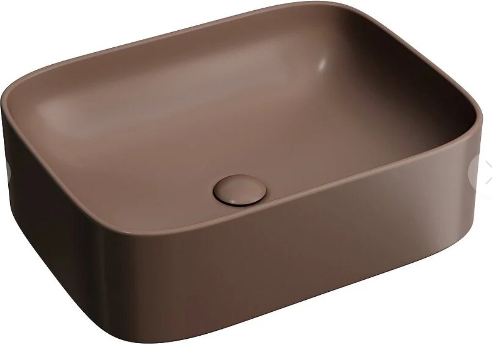 Раковина Ceramicanova CN6052MDB накладная прямоугольная 50, фарфор купить,294221