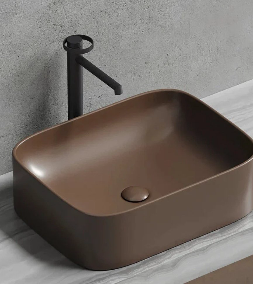 Раковина Ceramicanova CN6052MDB накладная прямоугольная 50, фарфор купить,294221