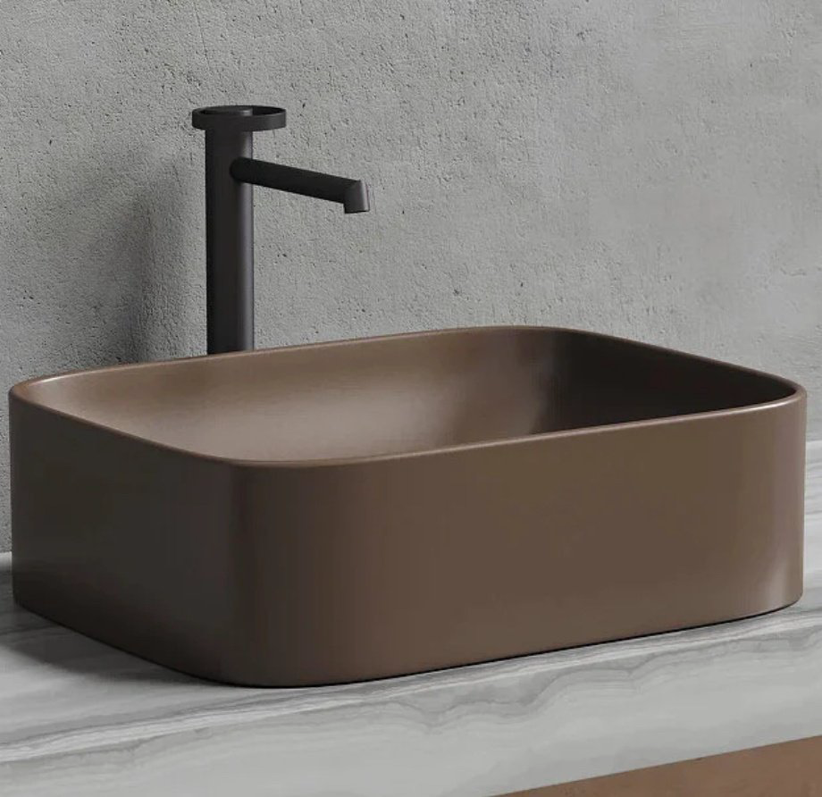 Раковина Ceramicanova CN6052MDB накладная прямоугольная 50, фарфор купить,294221