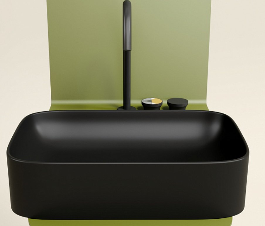 Раковина Ceramicanova CN6053MB накладная прямоугольная 60, санфарфор