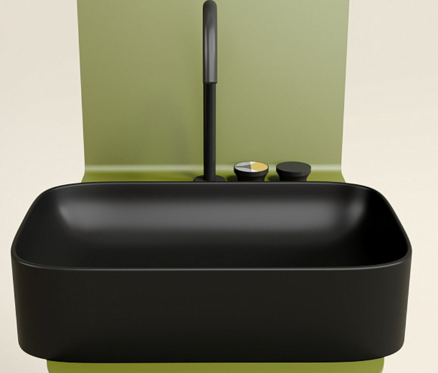 Раковина Ceramicanova CN6053MB накладная прямоугольная 60, санфарфор купить,320091