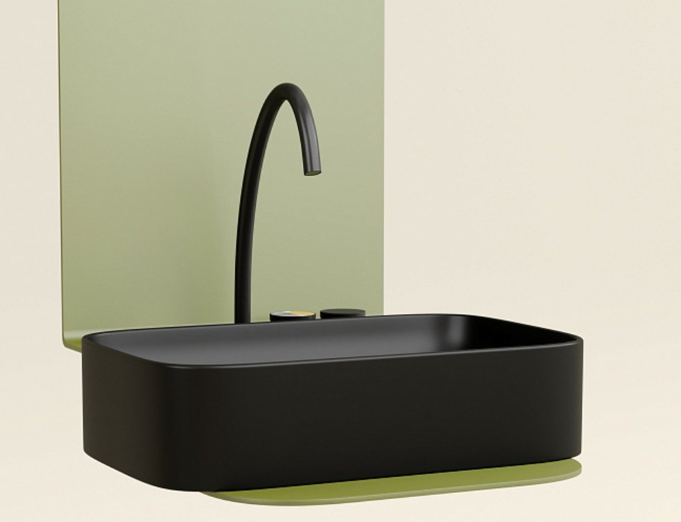 Раковина Ceramicanova CN6053MB накладная прямоугольная 60, санфарфор