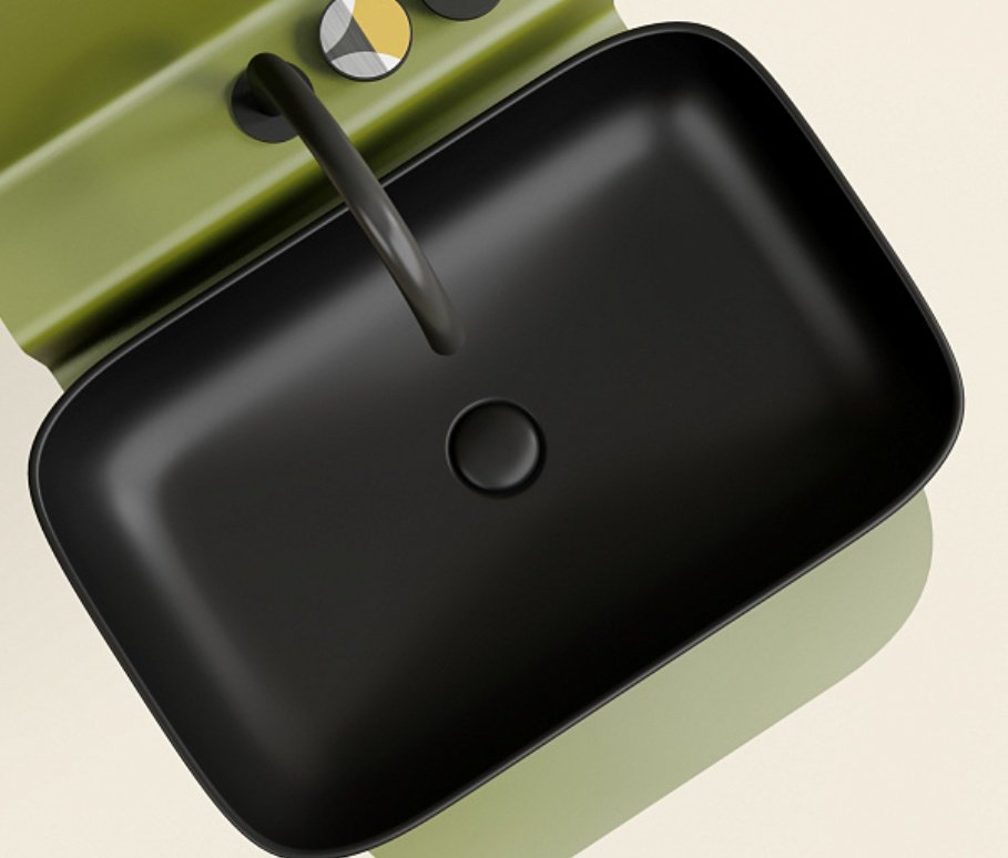 Раковина Ceramicanova CN6053MB накладная прямоугольная 60, санфарфор