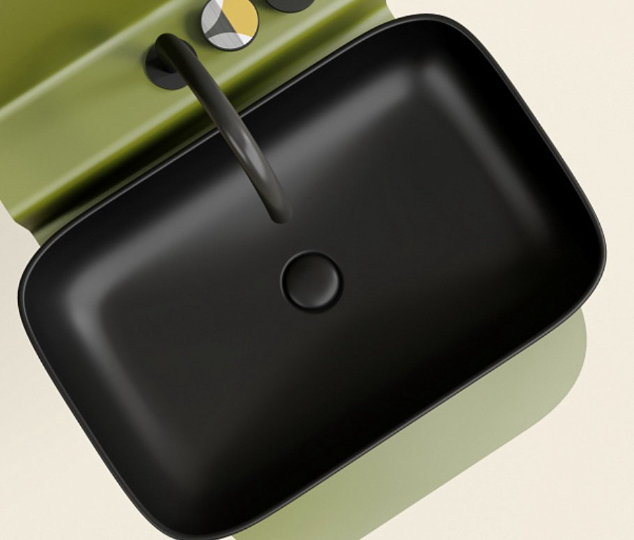 Раковина Ceramicanova CN6053MB накладная прямоугольная 60, санфарфор купить,320091
