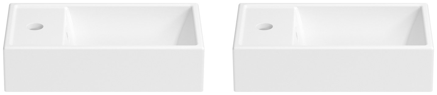 Раковина Wellsee WC Area 151802001 универсальная прямоугольная 22, фаянс купить,NaN