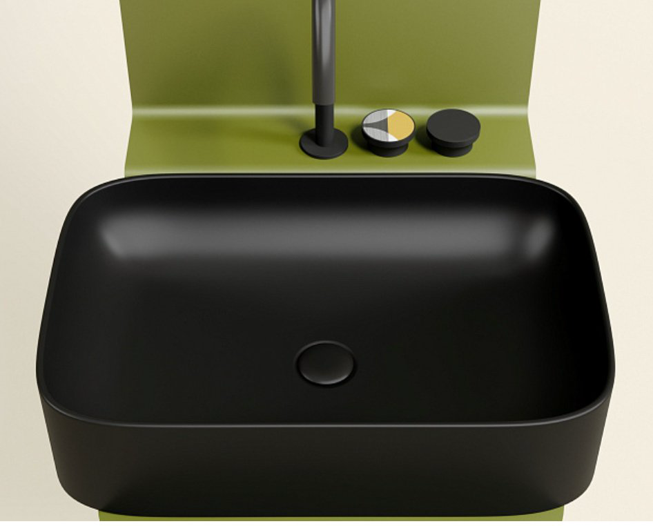 Раковина Ceramicanova CN6053MB накладная прямоугольная 60, санфарфор купить,320091