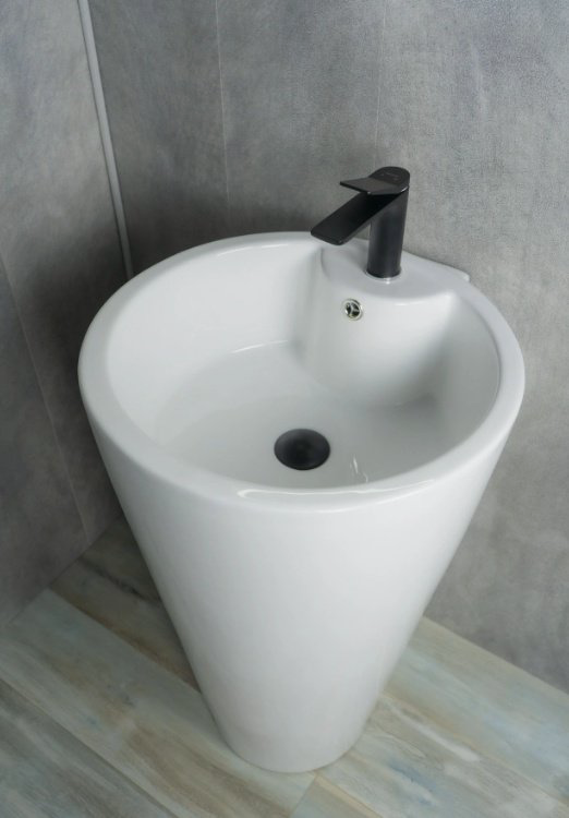 Раковина GID-ceramic Nb136 с пьедесталом круглая 50, керамика купить,398597