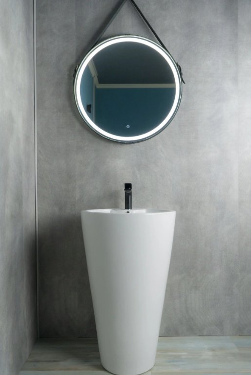 Раковина GID-ceramic Nb136 с пьедесталом круглая 50, керамика