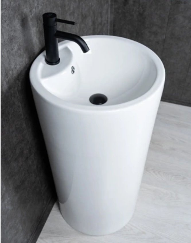 Раковина GID-ceramic Nb135 с пьедесталом круглая 46, керамика купить,0