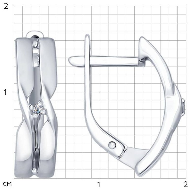 SOKOLOV 87010014-87020010 вес 4.33 г серебро, бриллиант купить,0