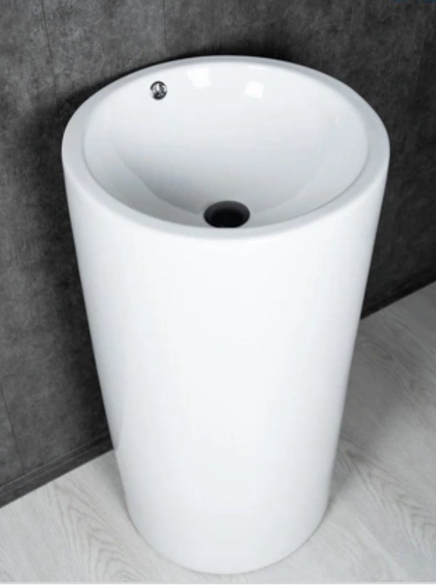 Раковина GID-ceramic Nb163 с пьедесталом круглая 46, керамика