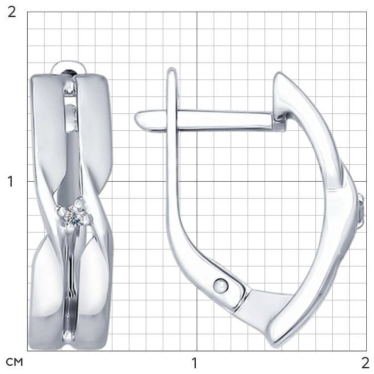 SOKOLOV 87010014-87020010 вес 4.33 г серебро, бриллиант купить,NaN