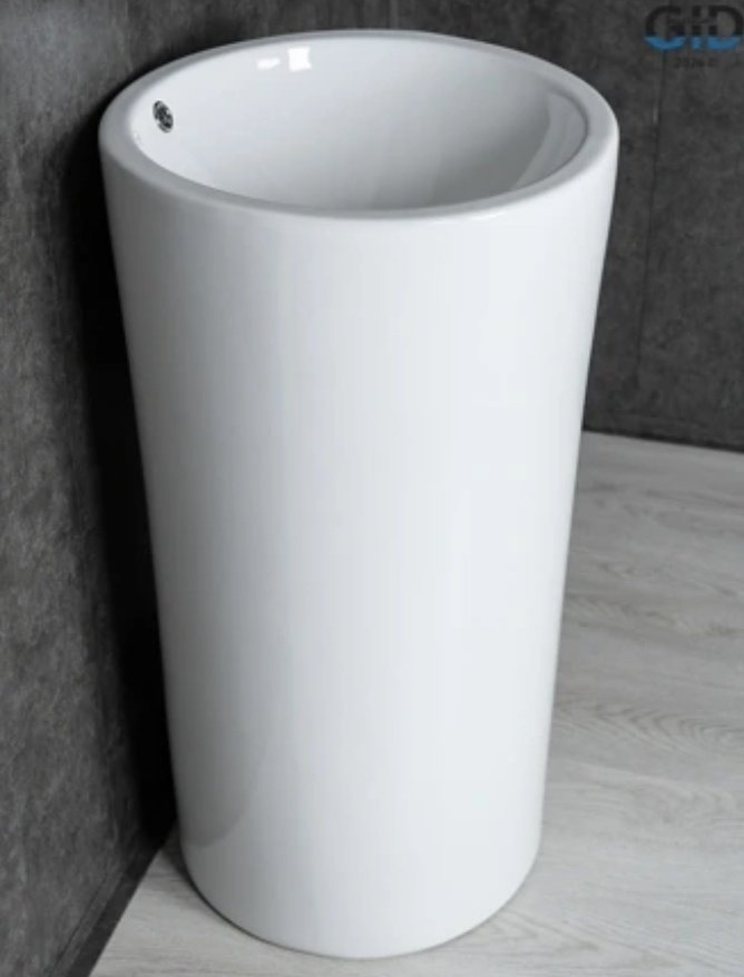 Раковина GID-ceramic Nb163 с пьедесталом круглая 46, керамика