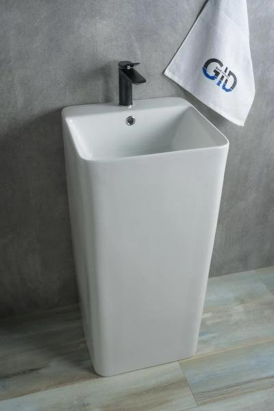 Раковина GID-ceramic 81117 Nb148 с пьедесталом нестандартная 41, керамика