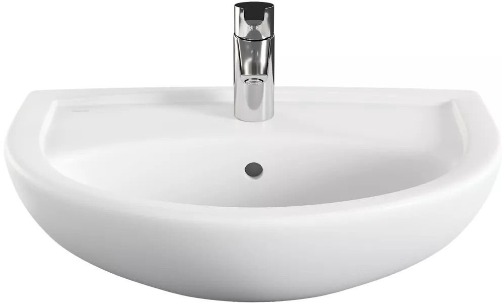 Раковина Norm Fit 6895B099-1778 накладная полукруглая 60, фарфор купить,NaN