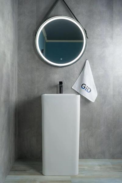 Раковина GID-ceramic 81117 Nb148 с пьедесталом нестандартная 41, керамика - ForteMarket Раковина GID-ceramic 81117 Nb148 с пьедесталом нестандартная 41, керамика купить,0