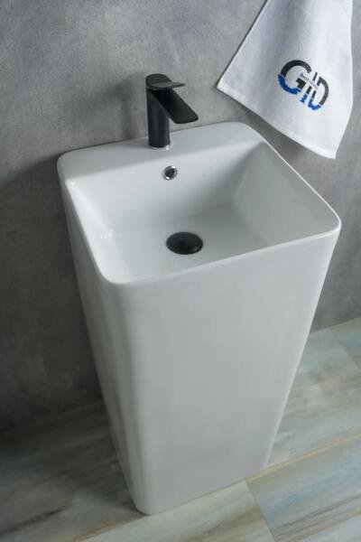 Раковина GID-ceramic 81117 Nb148 с пьедесталом нестандартная 41, керамика - ForteMarket Раковина GID-ceramic 81117 Nb148 с пьедесталом нестандартная 41, керамика купить,0