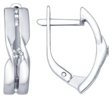 SOKOLOV 87010014-87020010 вес 4.33 г серебро, бриллиант - ForteMarket SOKOLOV 87010014-87020010 вес 4.33 г серебро, бриллиант купить,0