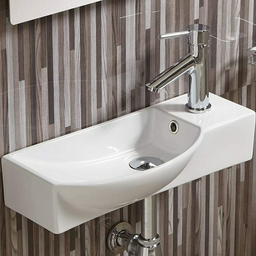 Раковина AISBACH 7945 GL-WT R подвесная прямоугольная 45, фаянс