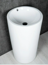 Раковина GID-ceramic Nb163 с пьедесталом круглая 46, керамика