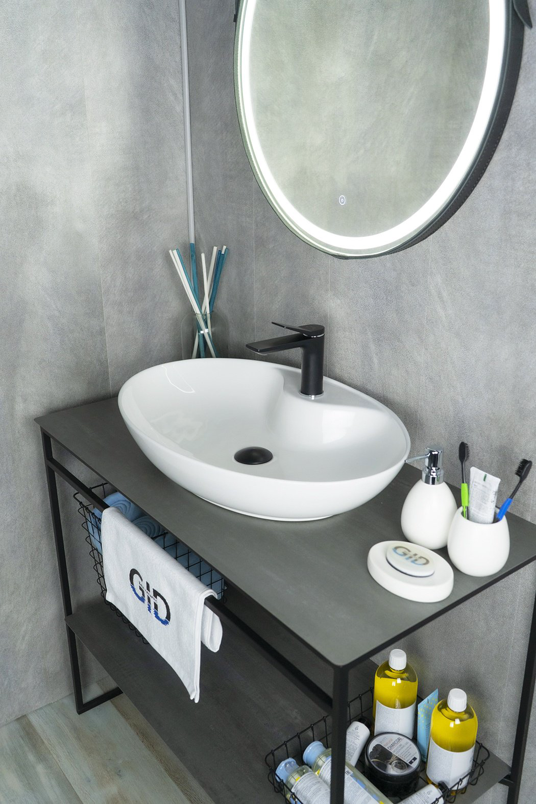 Раковина GID-ceramic N9438 накладная овальная 43, фаянс купить,NaN