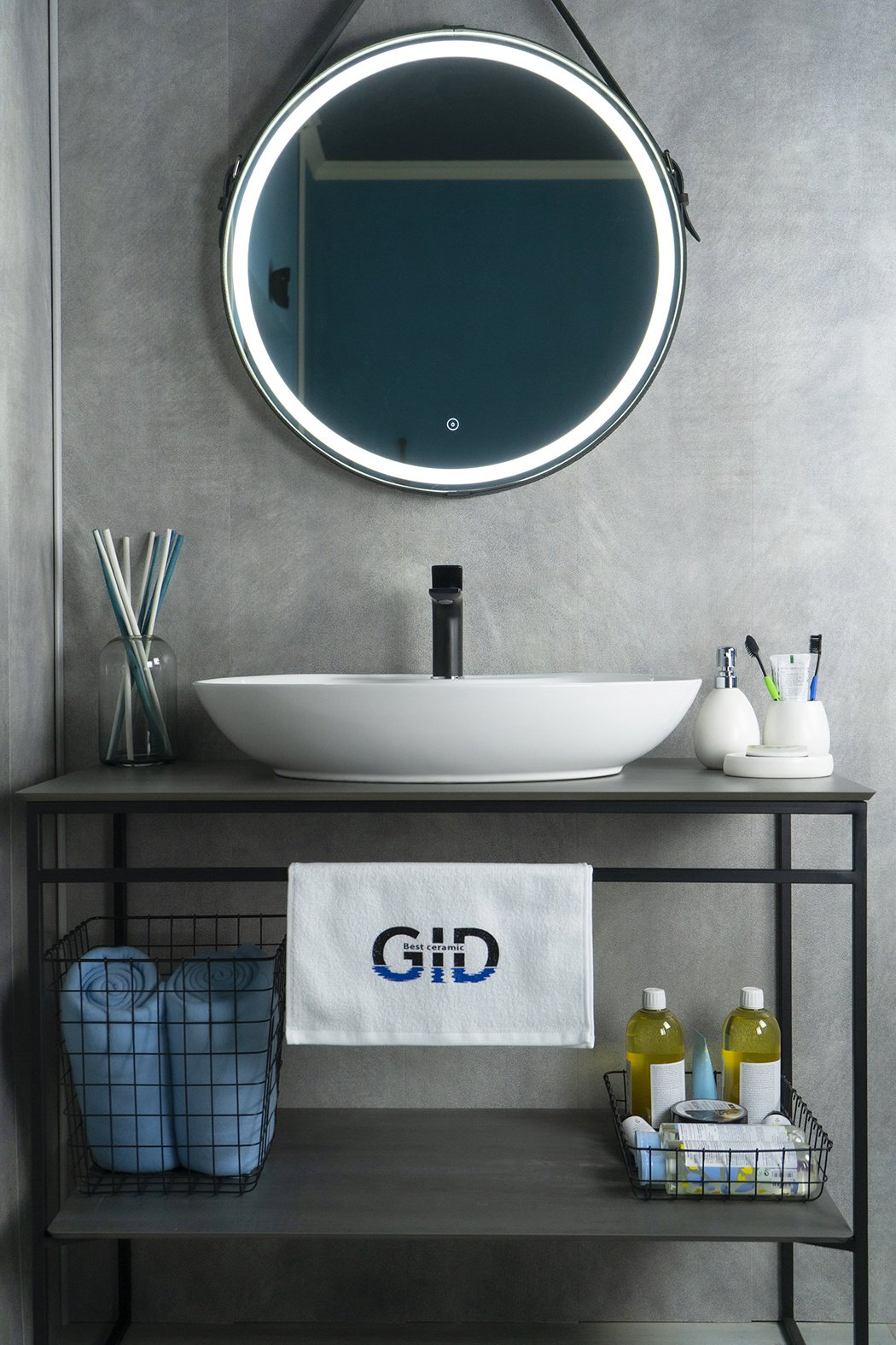 Раковина GID-ceramic N9438 накладная овальная 43, фаянс купить,NaN